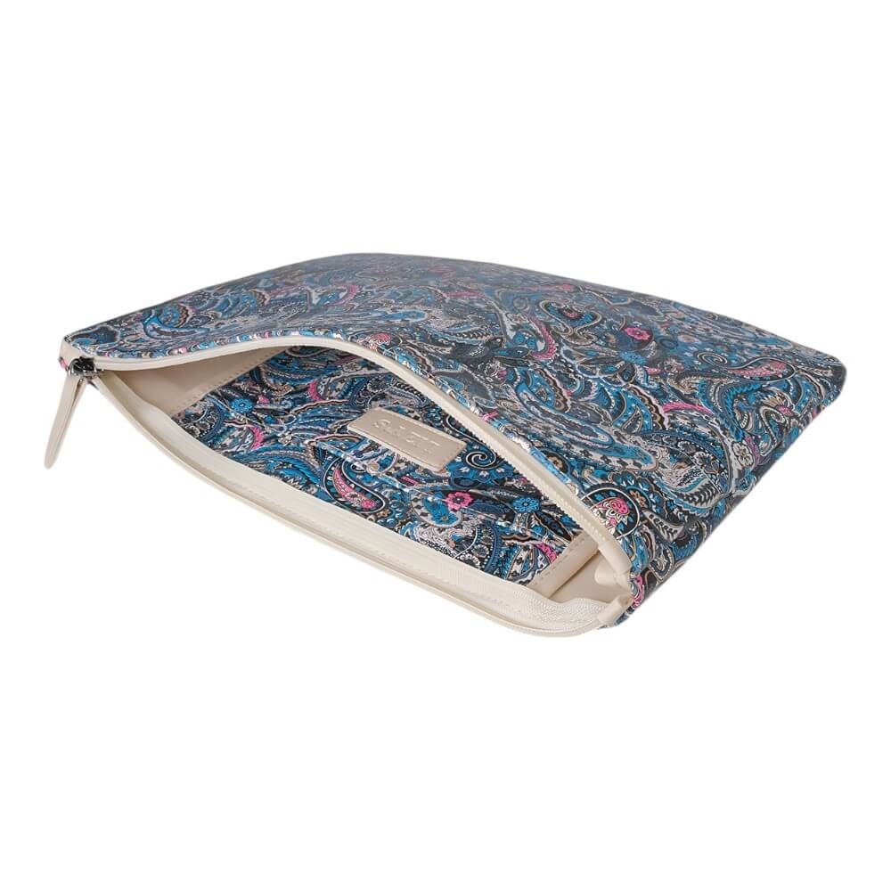 Lizys Lacivert Etnik Paisley Desenli Clutch Portföy Çanta